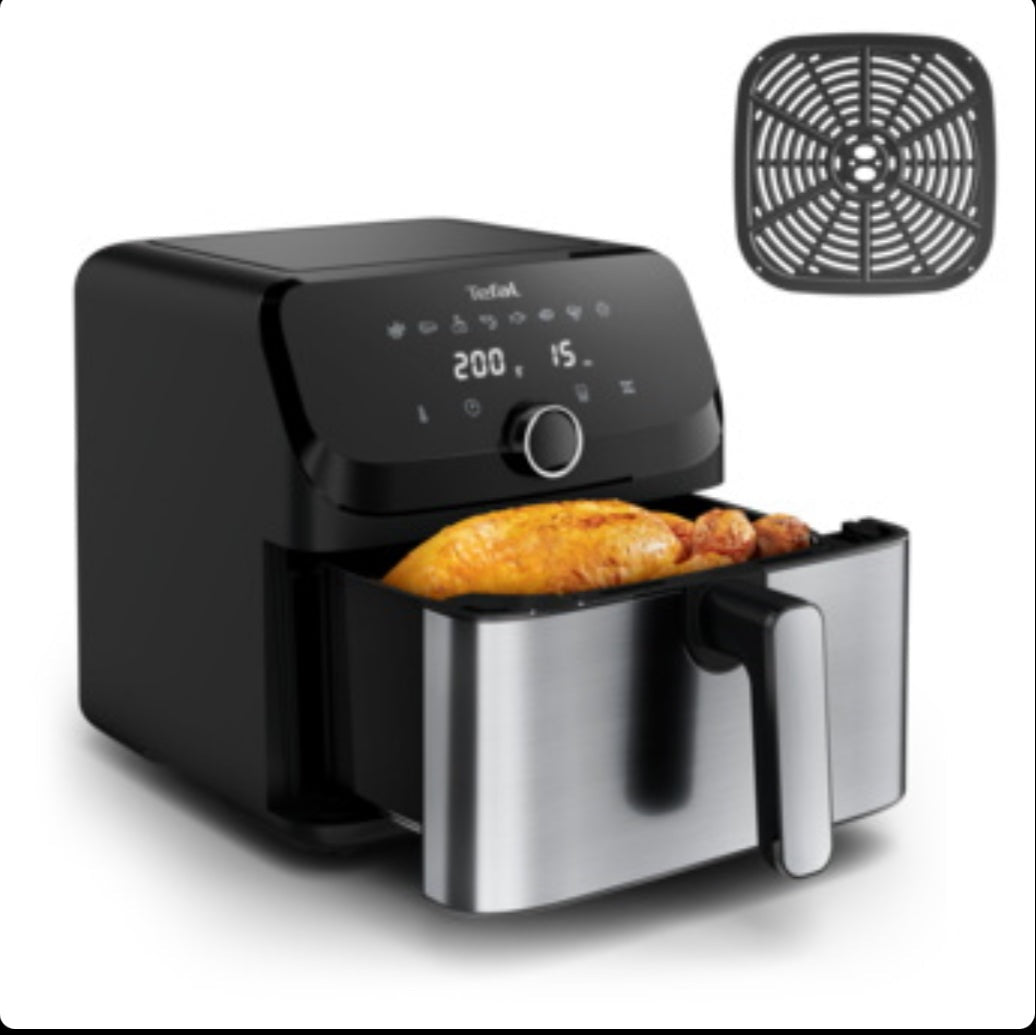 TEFAL Easy Fry Mega, Air fryer, Extra-Large Capacity 7.5 L, 8 Preset Programs - Medaid