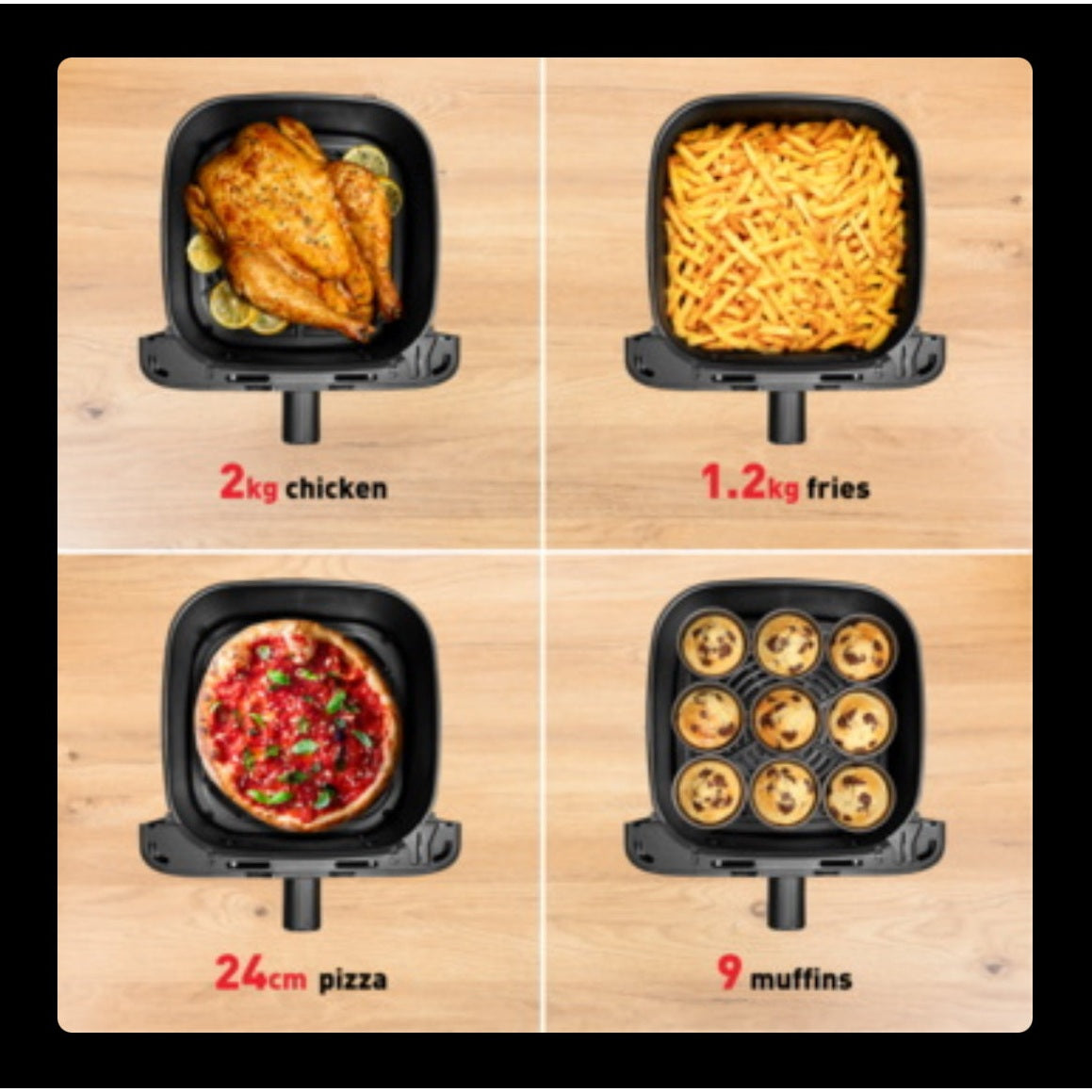 TEFAL Easy Fry Mega, Air fryer, Extra-Large Capacity 7.5 L, 8 Preset Programs - Medaid