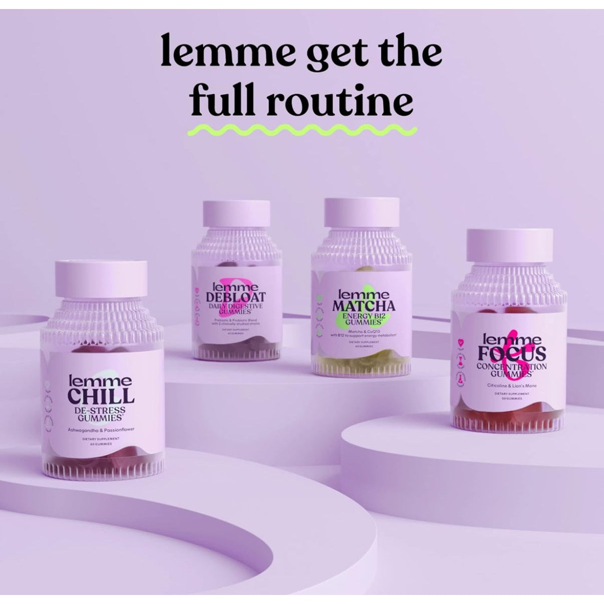 Lemme Sleep Gummies with 5mg Melatonin, Elderberry, Magnesium, L-Theanine, Chamomile and Lavender, Drug-Free Nighttime Sleep Aid, Vegan, Gluten Free, Gelatin Free, Non GMO, Berry Flavored (60 Count) - Medaid