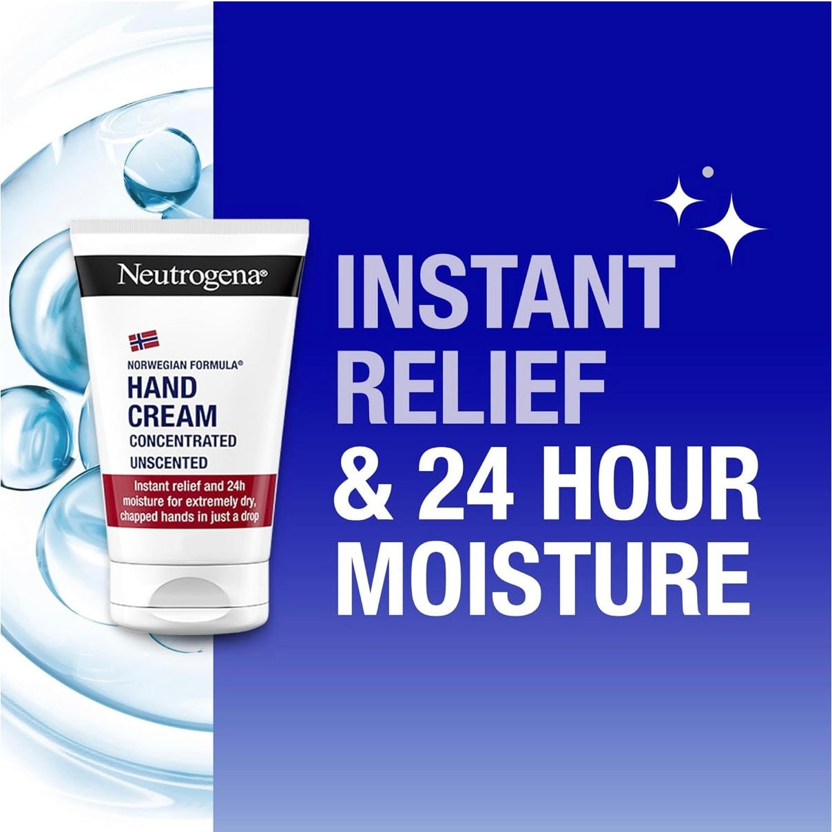 Neutrogena Norwegian Formula Concentrated Unscented Hand Cream with Glycerin and Vitamin E (1x 50ml), Immediate and Lasting Relief from Dry Skin and Chapped Hands. - Medaid