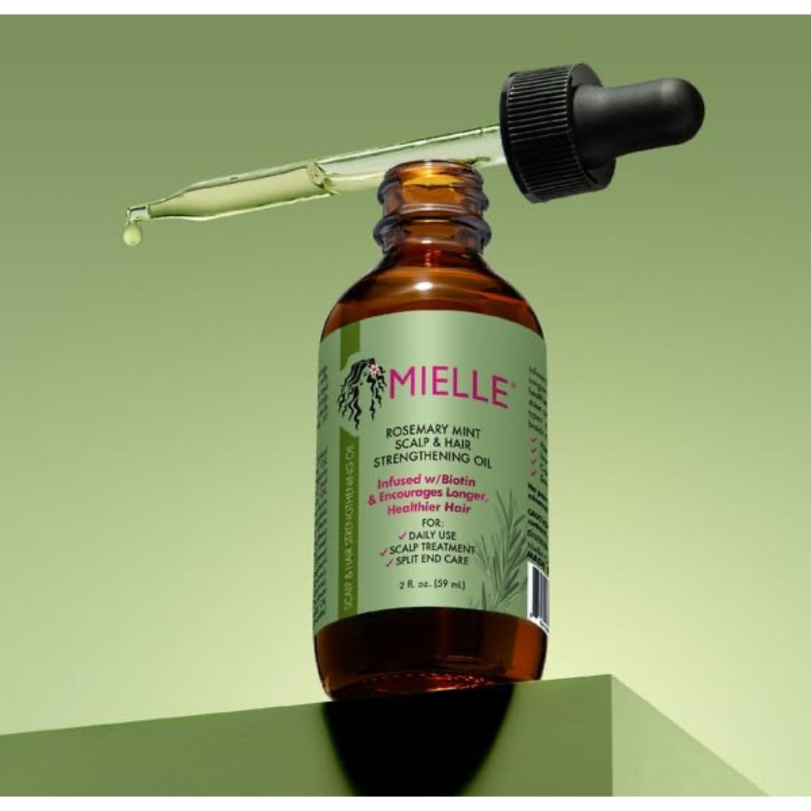Mielle Organics MIELLE - ROSEMARY MINT, SCALP & HAIR OIL, INFUSED W/BIOTIN & ENCOURGES GROWTH - Package may vary - Medaid