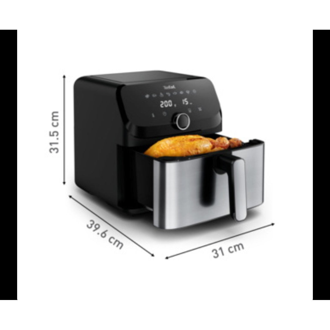 TEFAL Easy Fry Mega, Air fryer, Extra-Large Capacity 7.5 L, 8 Preset Programs - Medaid