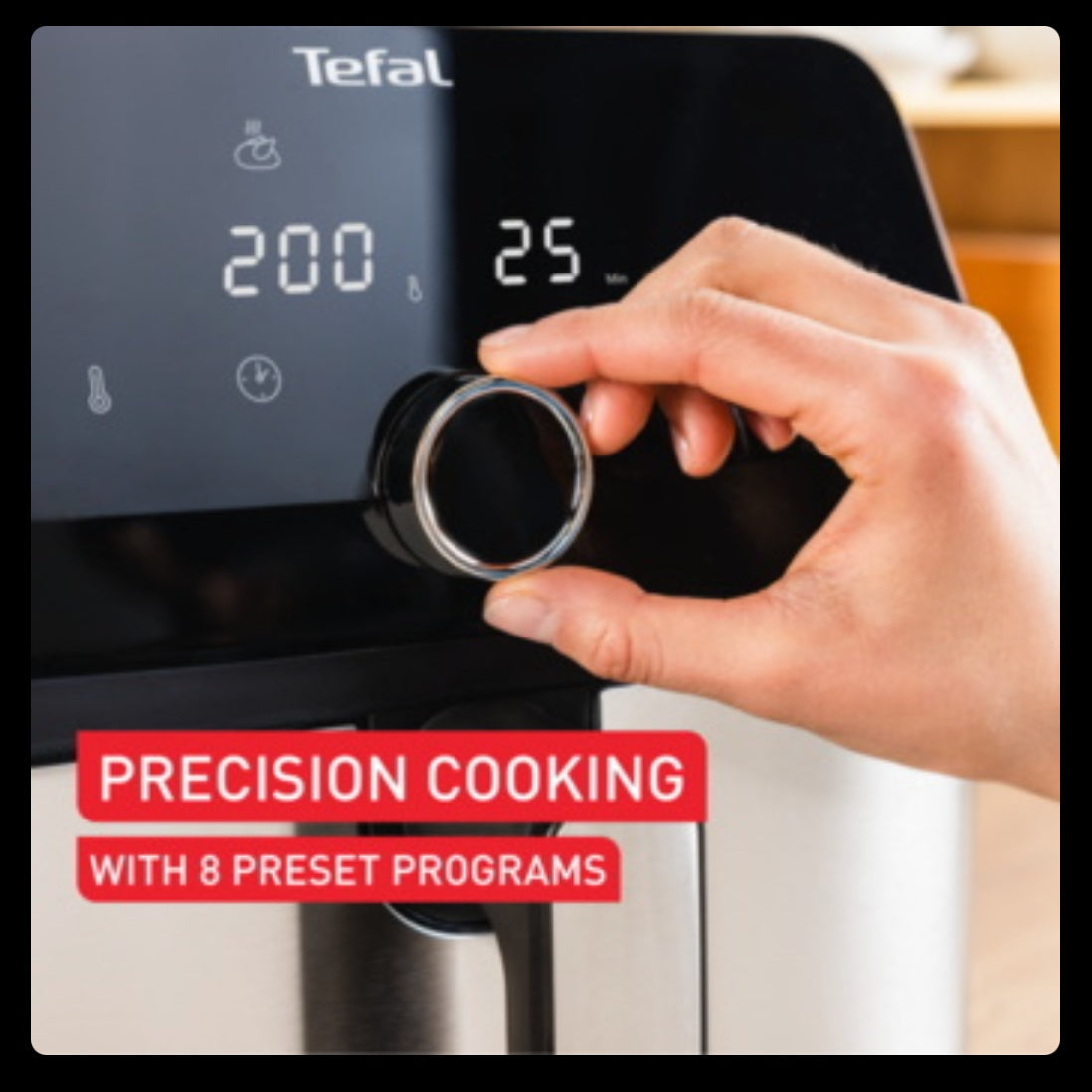 TEFAL Easy Fry Mega, Air fryer, Extra-Large Capacity 7.5 L, 8 Preset Programs - Medaid