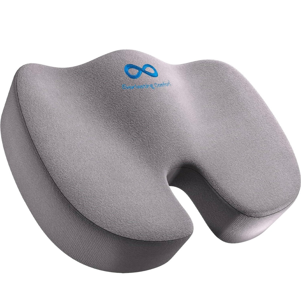 Everlasting Comfort Doctor Recommended Memory Foam Seat Cushion for Office Chairs & Car Seat - Ergonomic Office Desk Accessories for Tailbone Pain Relief, Sciatica & Back Support - Medaid International
