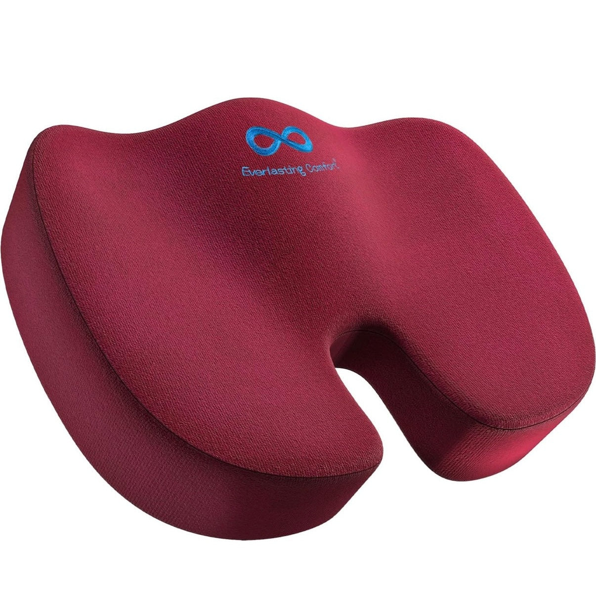Everlasting Comfort Doctor Recommended Memory Foam Seat Cushion for Office Chairs & Car Seat - Ergonomic Office Desk Accessories for Tailbone Pain Relief, Sciatica & Back Support - Medaid International