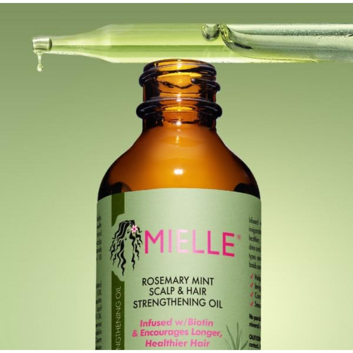 Mielle Organics MIELLE - ROSEMARY MINT, SCALP & HAIR OIL, INFUSED W/BIOTIN & ENCOURGES GROWTH - Package may vary - Medaid