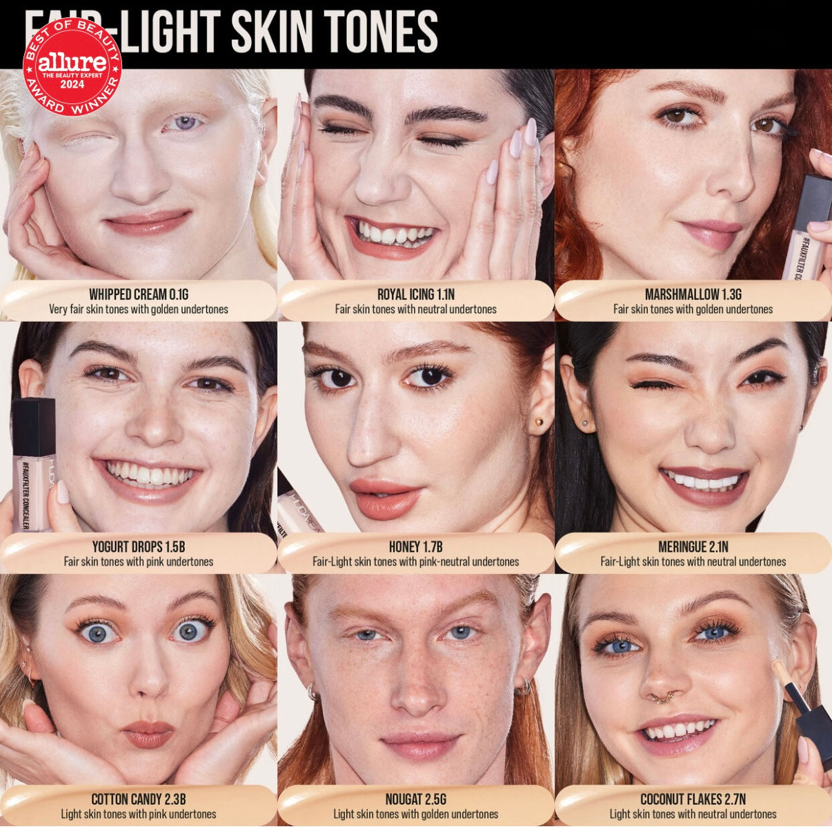 Huda Beauty #FauxFilter Luminous Matte Concealer (Yogurt Drops) - Medaid