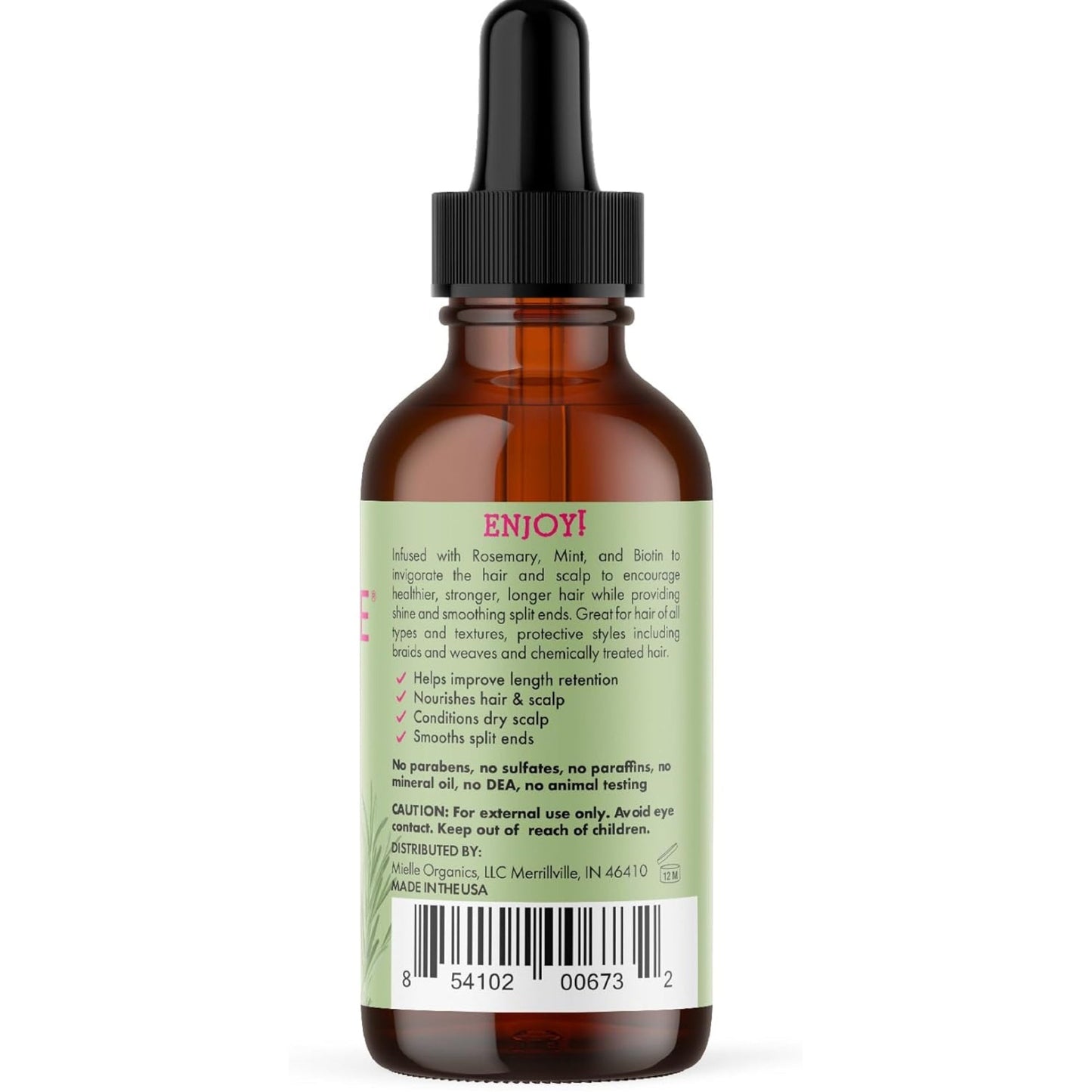Mielle Organics MIELLE - ROSEMARY MINT, SCALP & HAIR OIL, INFUSED W/BIOTIN & ENCOURGES GROWTH - Package may vary - Medaid