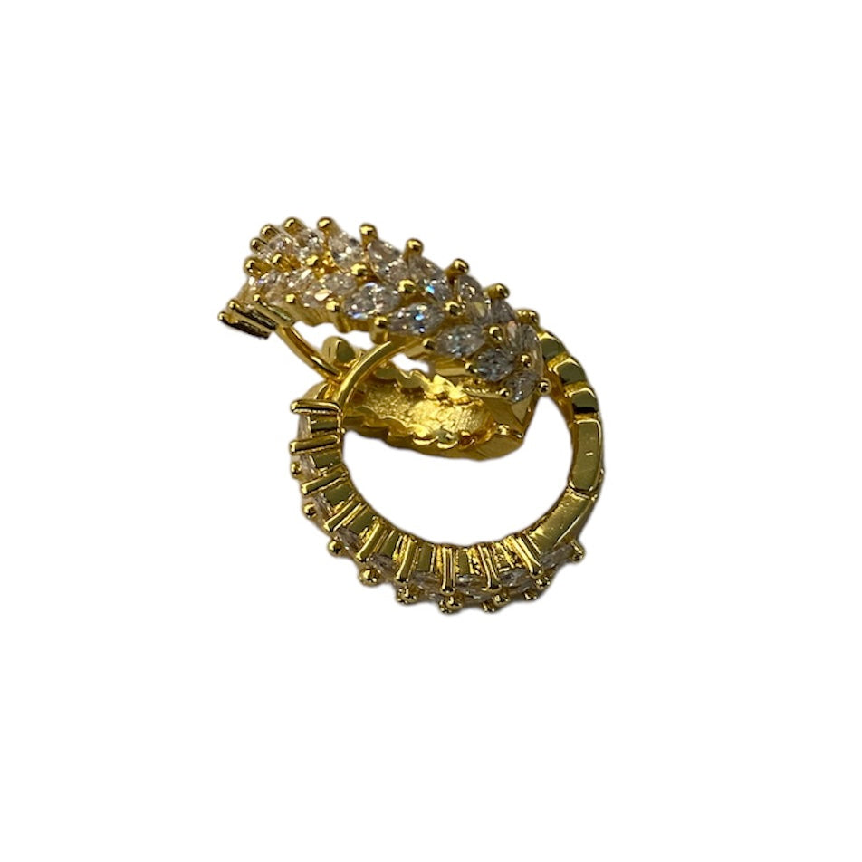 Sparkle gold earrings accessory #4069 - Medaid