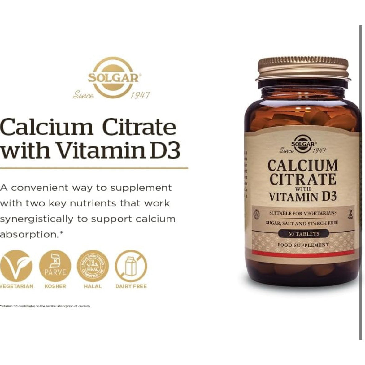 CALCIUM CITRATE WITH VITAMIN D3 TABLETS - Medaid