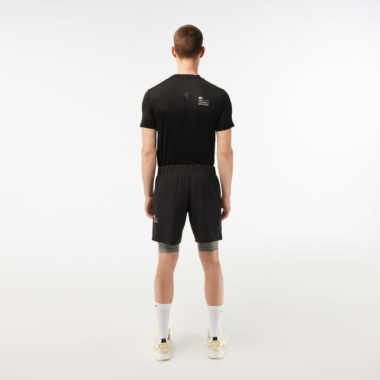 Mens Two-Tone Lacoste Sport Shorts with Built-in Undershorts - Medaid International
