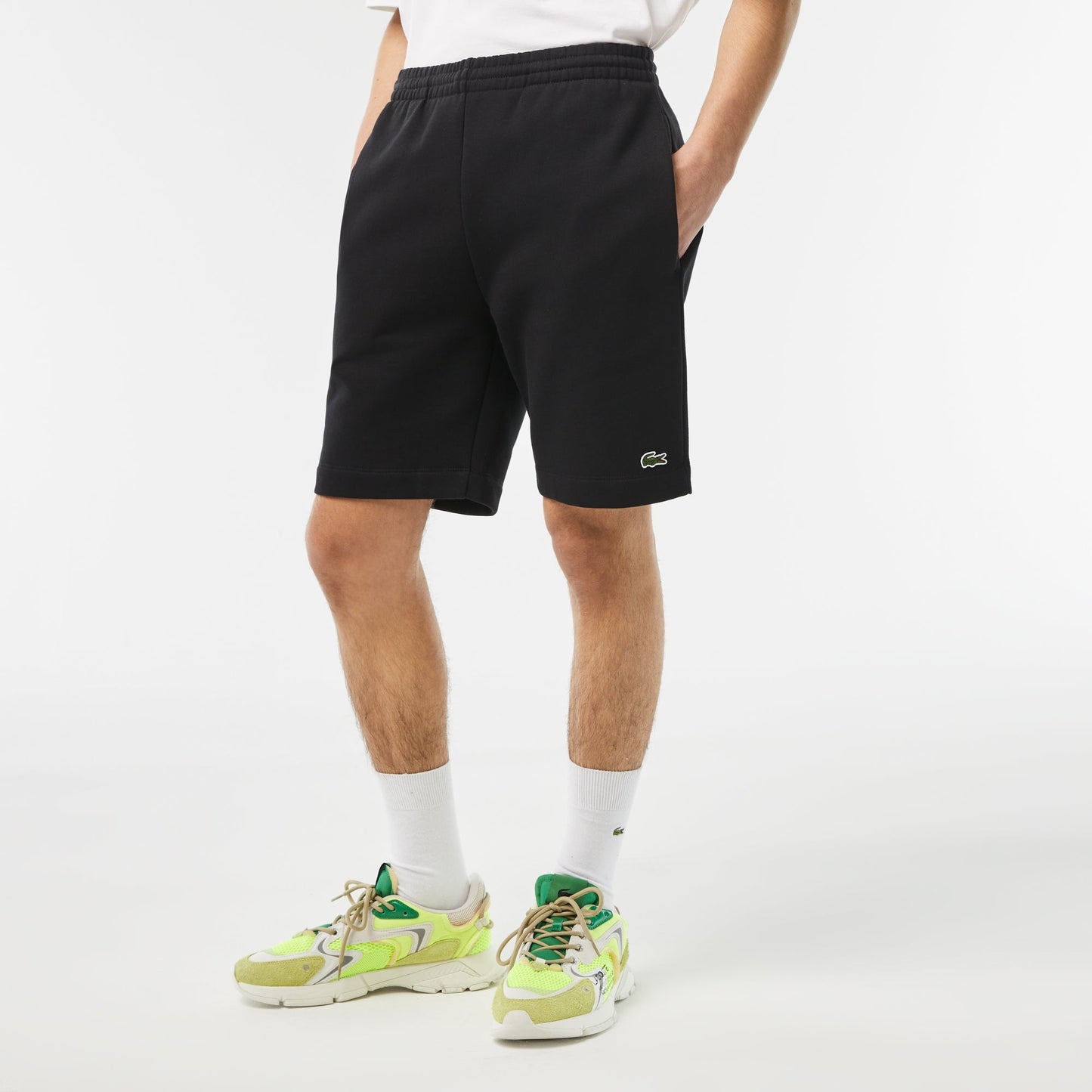 Men's Lacoste Organic Brushed Cotton Fleece Jogger Shorts - GH9627 - Medaid International