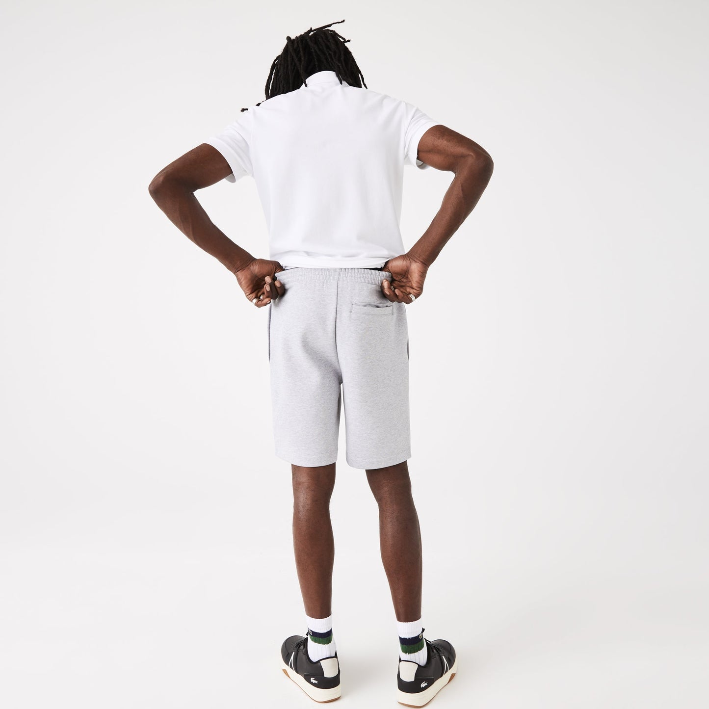 Men's Lacoste Organic Brushed Cotton Fleece Jogger Shorts - GH9627 - Medaid International