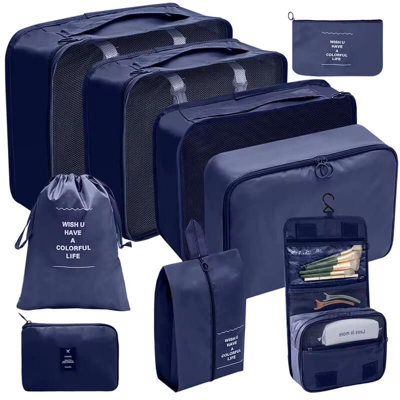 9 Piece Travel Packing Cubes Luggage Organizer - Medaid
