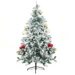 210 CM, Artificial Christmas Snow-Covered Tree - Medaid