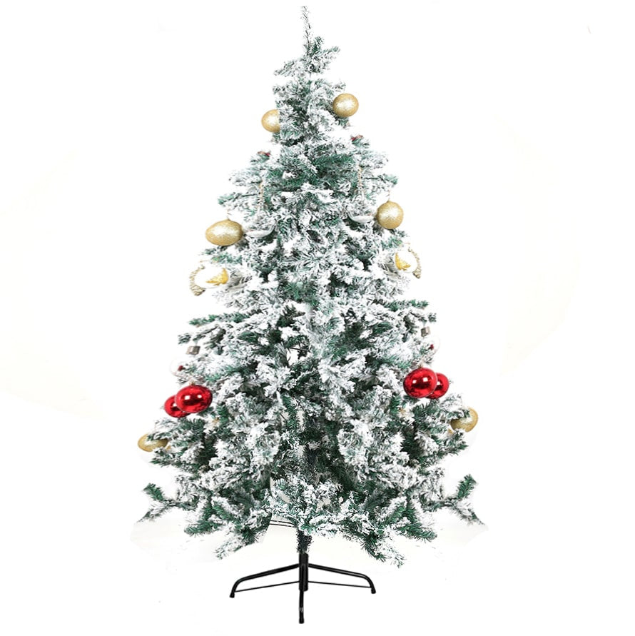 210 CM, Artificial Christmas Snow-Covered Tree - Medaid