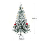 210 CM, Artificial Christmas Snow-Covered Tree - Medaid