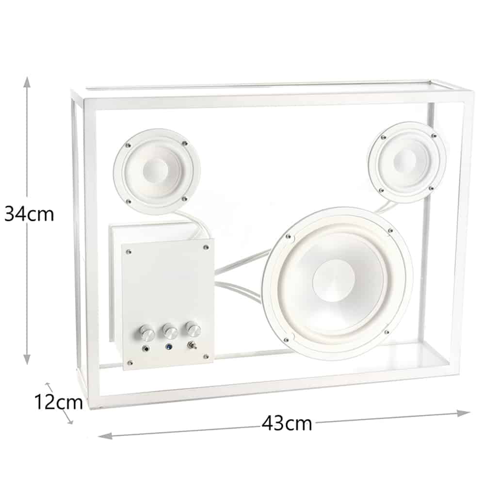 34 CM Large Tempered Glass Speaker with AUX Portable Speaker - Medaid