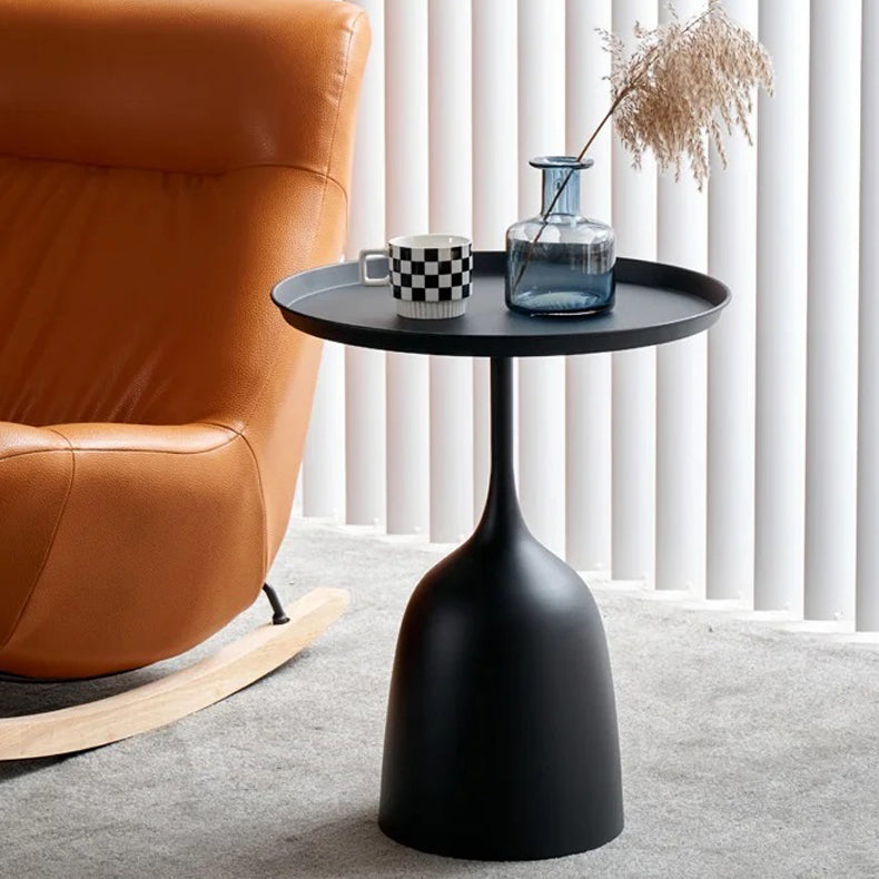 60 CM Iron Black Matte Side Table Coffee Table and Decorative Accent for Living Room Bedroom Home Decor - Medaid