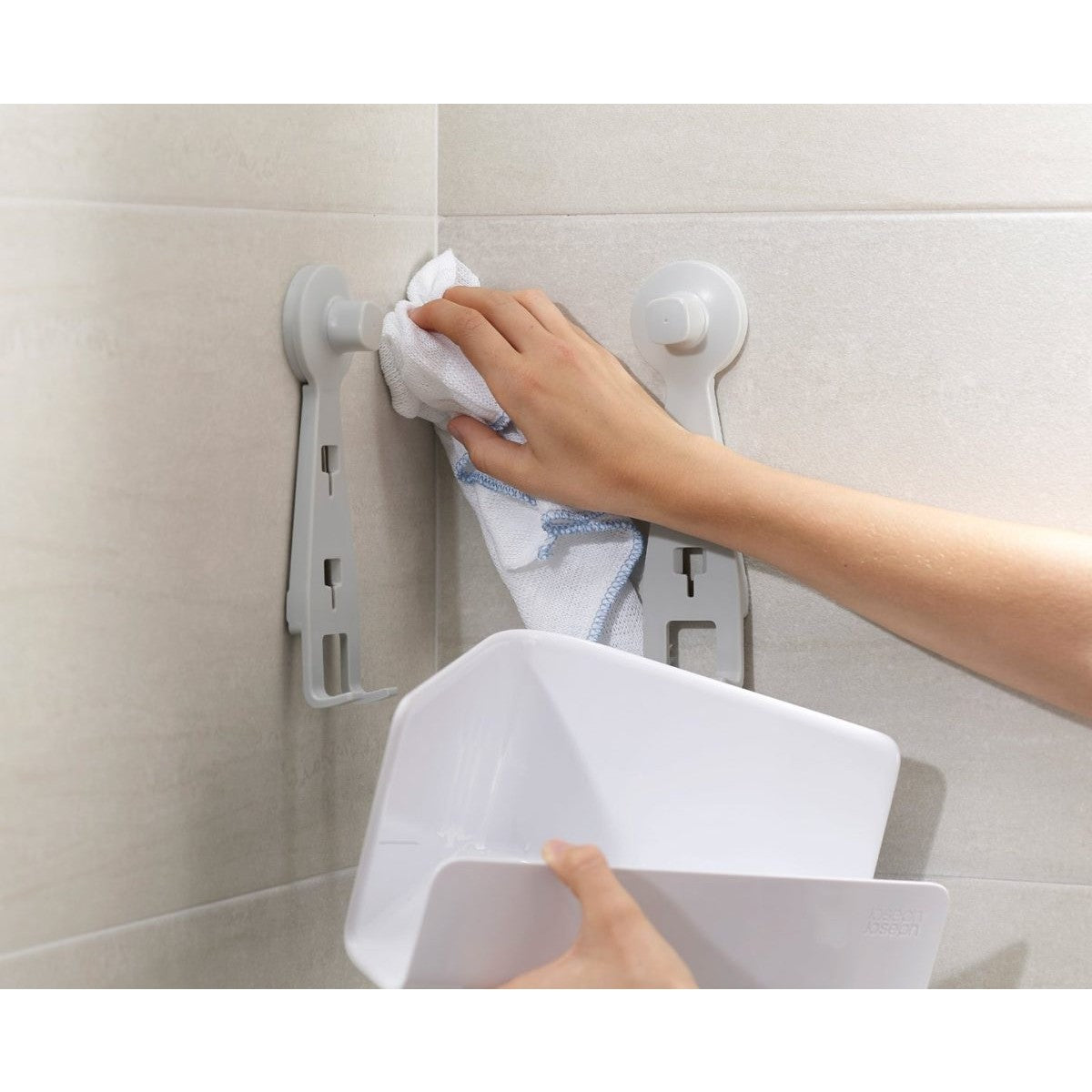 Joseph Joseph EasyStore Corner Shower Shelf with Removable Mirror - Medaid
