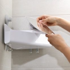 Joseph Joseph EasyStore Corner Shower Shelf with Removable Mirror - Medaid