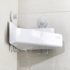 Joseph Joseph EasyStore Corner Shower Shelf with Removable Mirror - Medaid