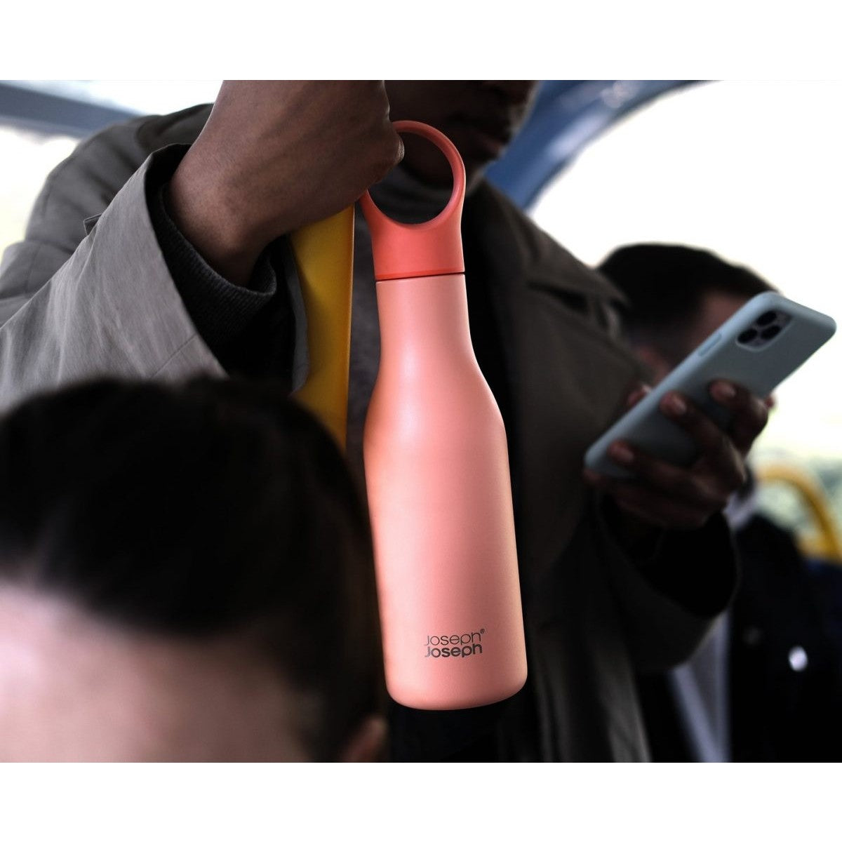 Joseph Joseph Loop™ 500ml Stainless-steel Vacuum Insulated Water Bottle Coral - Medaid