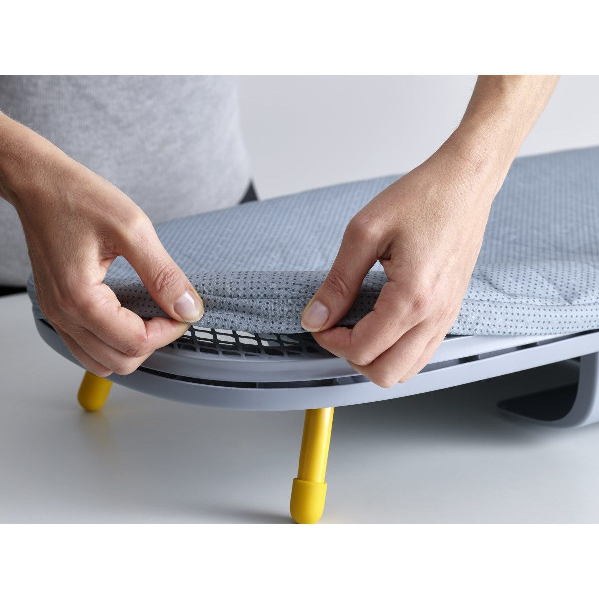 Joseph Joseph Pocket Plus Folding Ironing Board with Advanced Cover Grey Yellow - Medaid