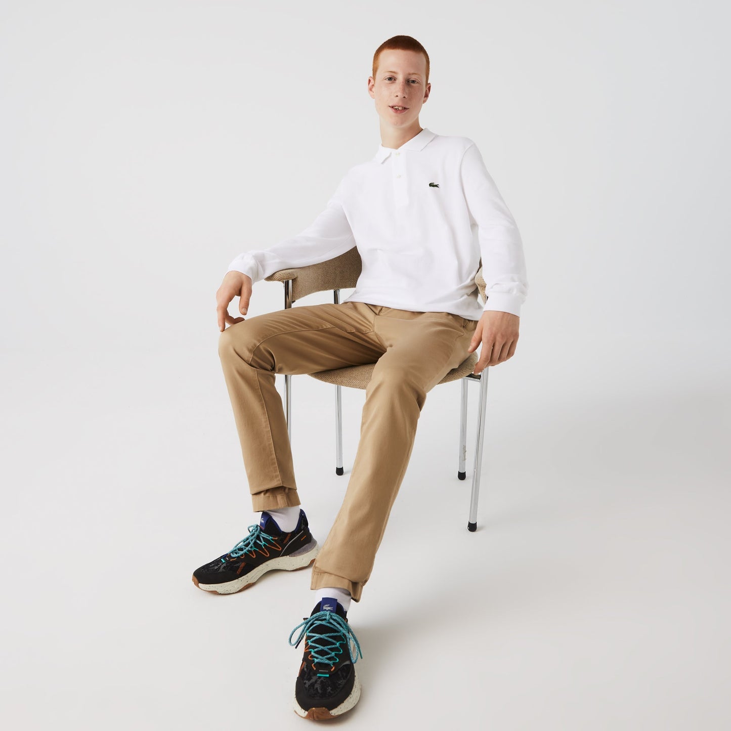 Classic Fit Long Sleeved L.12.12 Polo Shirt - Medaid International