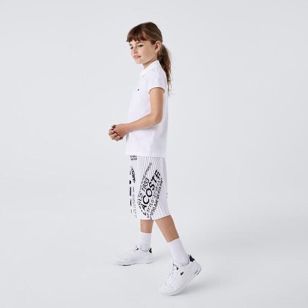 Scalloped Collar Mini Piqué Polo Shirt - Medaid International