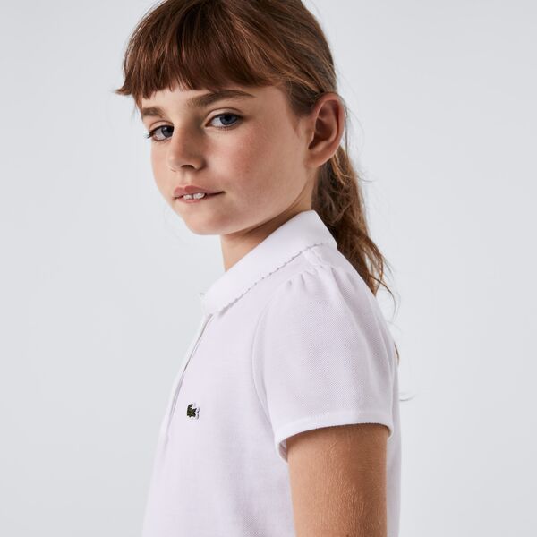 Scalloped Collar Mini Piqué Polo Shirt - Medaid International