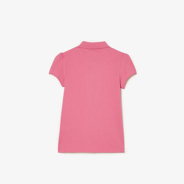 Scalloped Collar Mini Piqué Polo Shirt - Medaid International