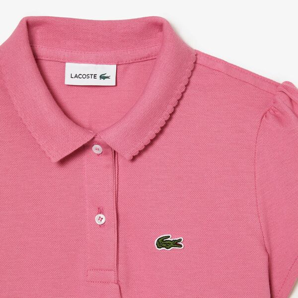 Scalloped Collar Mini Piqué Polo Shirt - Medaid International