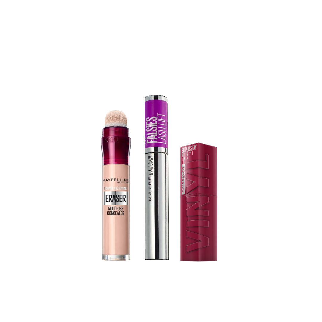 25% OFF The Falsies Lash Lift Washable Mascara+ Instant Age Rewind Concealer + Vinyl Ink Lipstick - Medaid