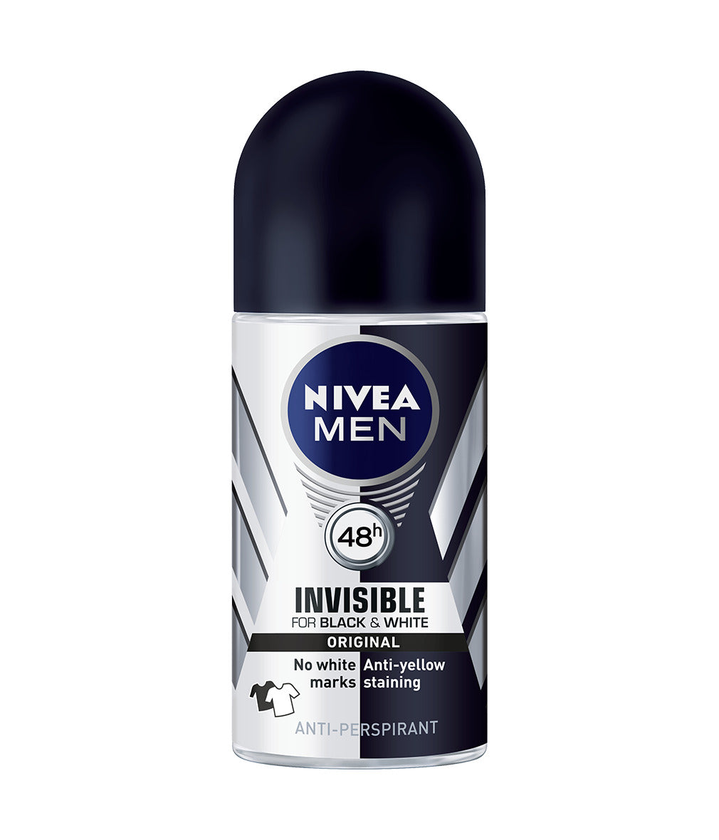 Nivea Roll On MEN invisible black and white 50ml - Medaid - Lebanon