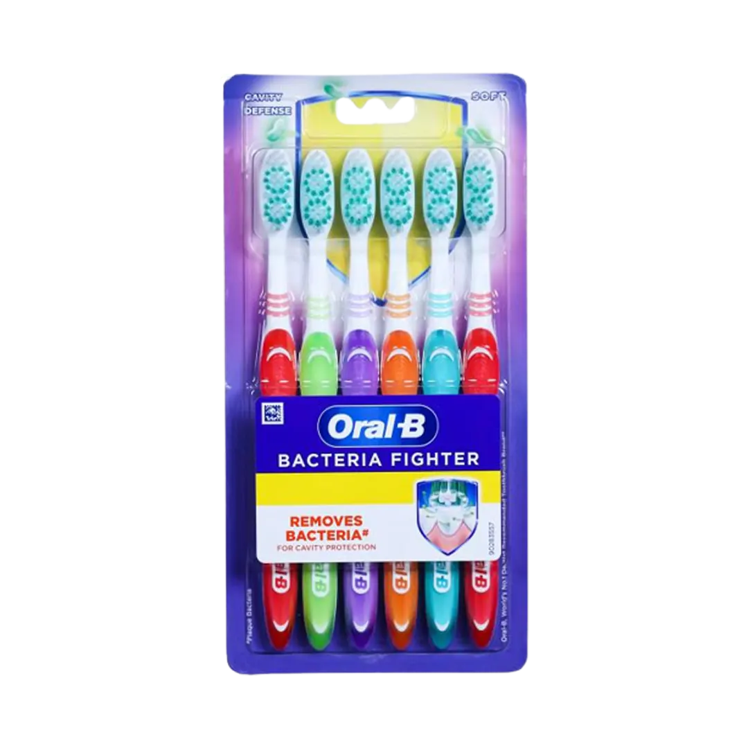 Oral-B Cavity Defense Bacteria Fighter Soft Toothbrush Mega Pack - 6 Pcs - Medaid