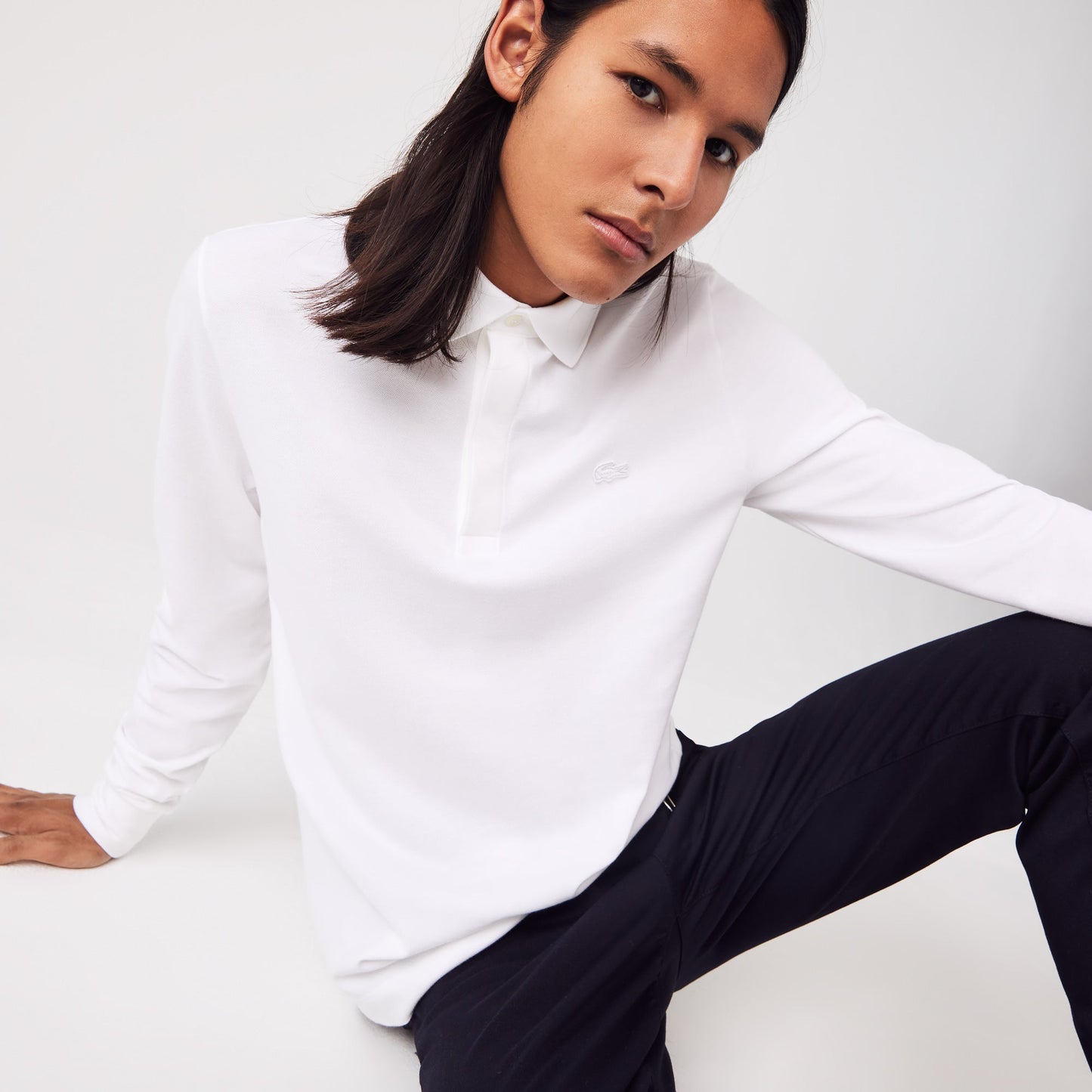 Smart Paris long sleeve stretch cotton Polo Shirt - PH2481 - Medaid International