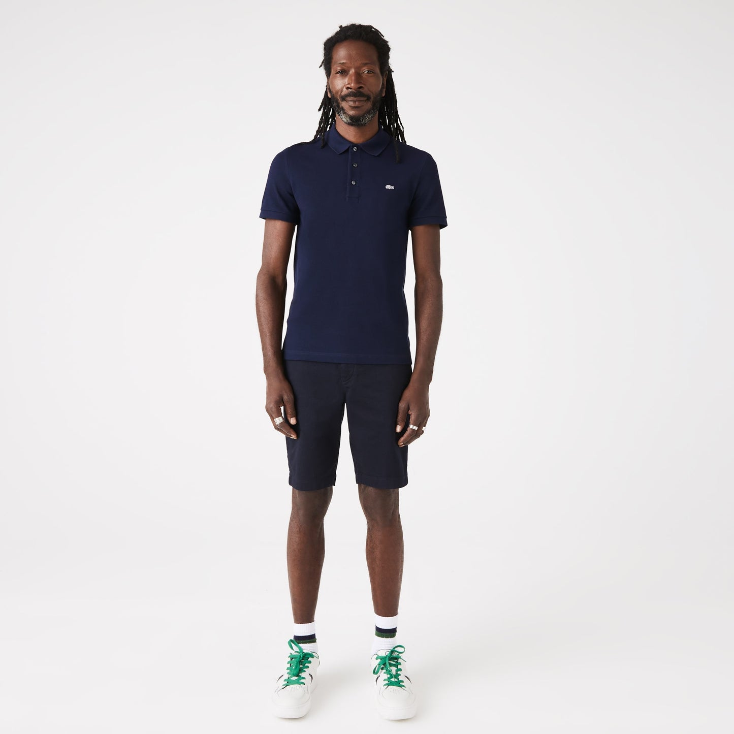 Slim fit Stretch Cotton Piqué Grey Crocodile Polo Shirt - PH4014 - Medaid International