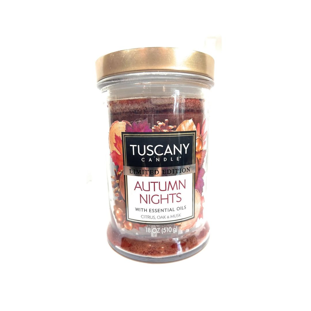 Tuscany Candle Limited Edition Jar Candle (Autumn Nights, 18 Ounce) - Medaid