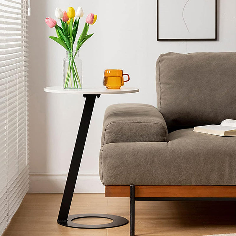 40 CM, Pillar Side Table with Marble Top, Coffee Table for Living Room, Guest Room, Bedroom - Medaid