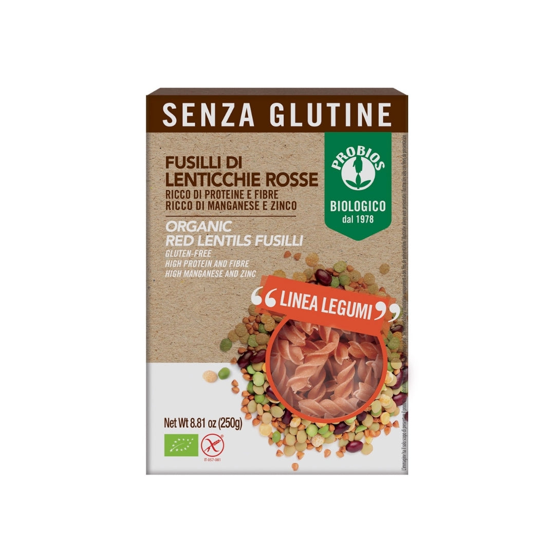 Organic Red Lentils Fusilli