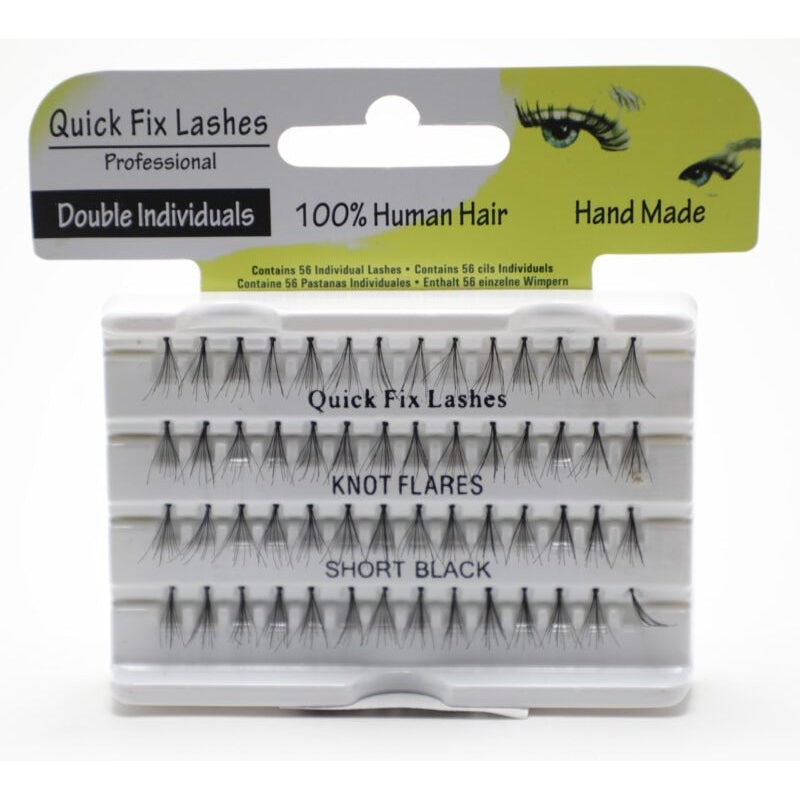 QUICK FIX INDIVIDUAL NLASHES KNOT FLARES SHORT BLACK - Medaid