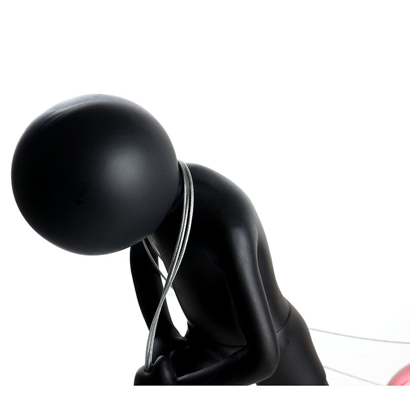 60 CM Resin Simple Creative Figure Pulling Ball Sculpture Ornament for Shopping Mall Hotel Home Decoration - Medaid
