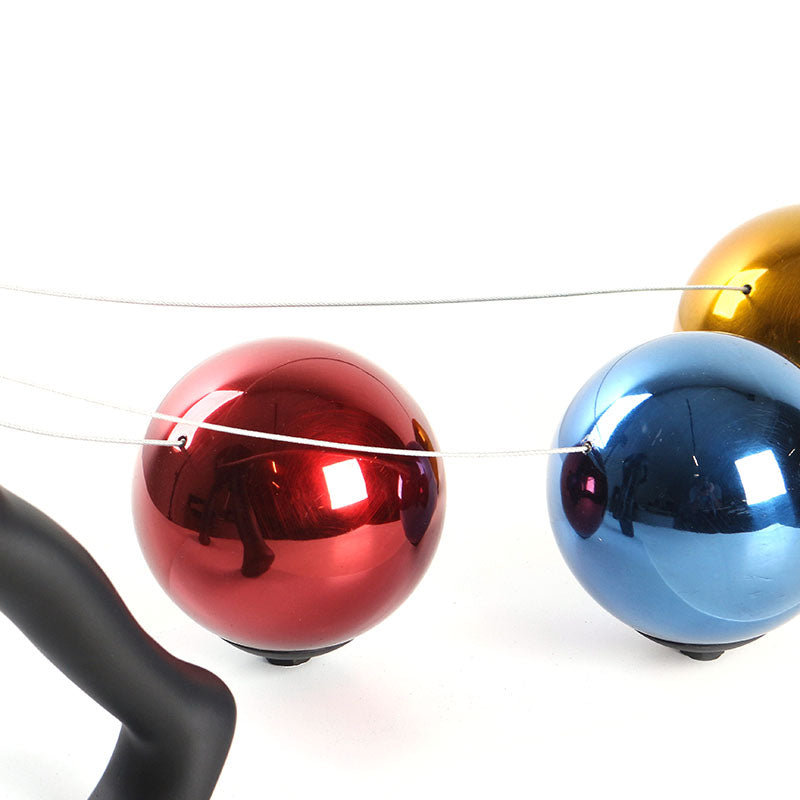 60 CM Resin Simple Creative Figure Pulling Ball Sculpture Ornament for Shopping Mall Hotel Home Decoration - Medaid
