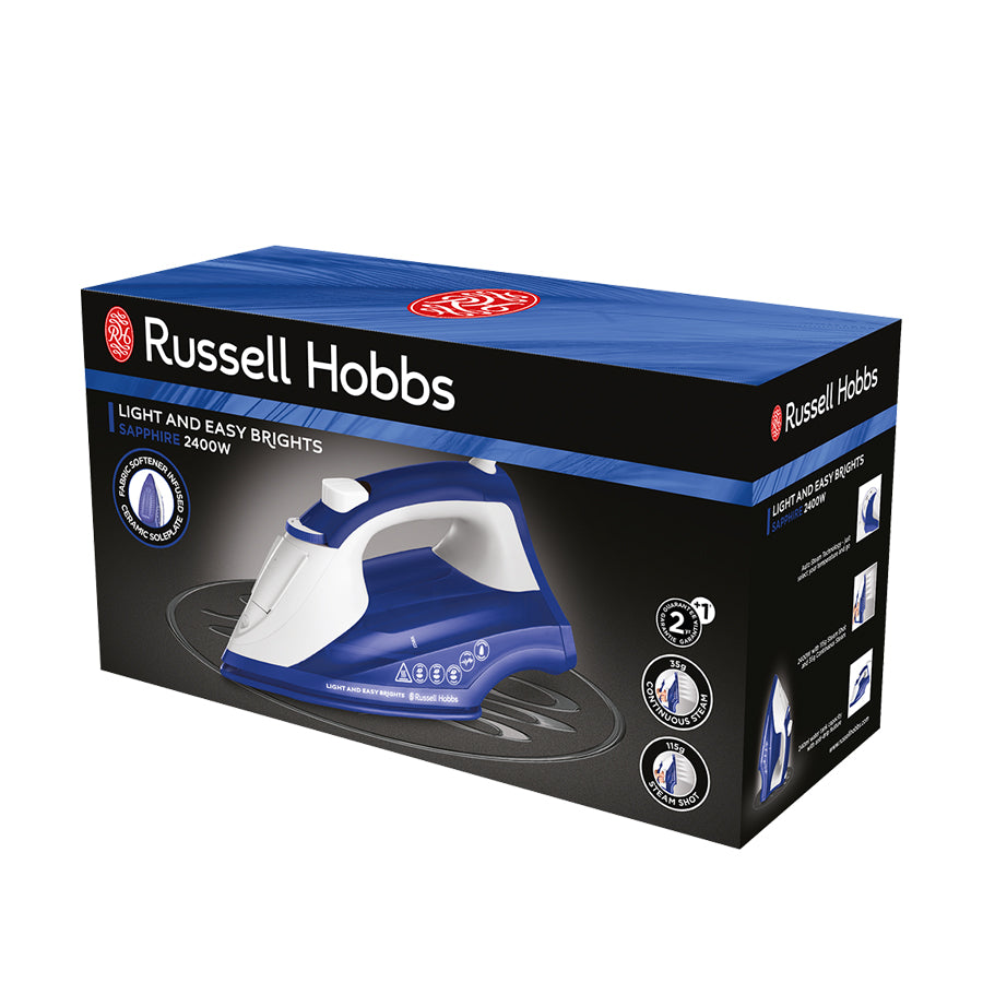 Russell Hobbs Light & Easy Brights Sapphire Iron - Medaid