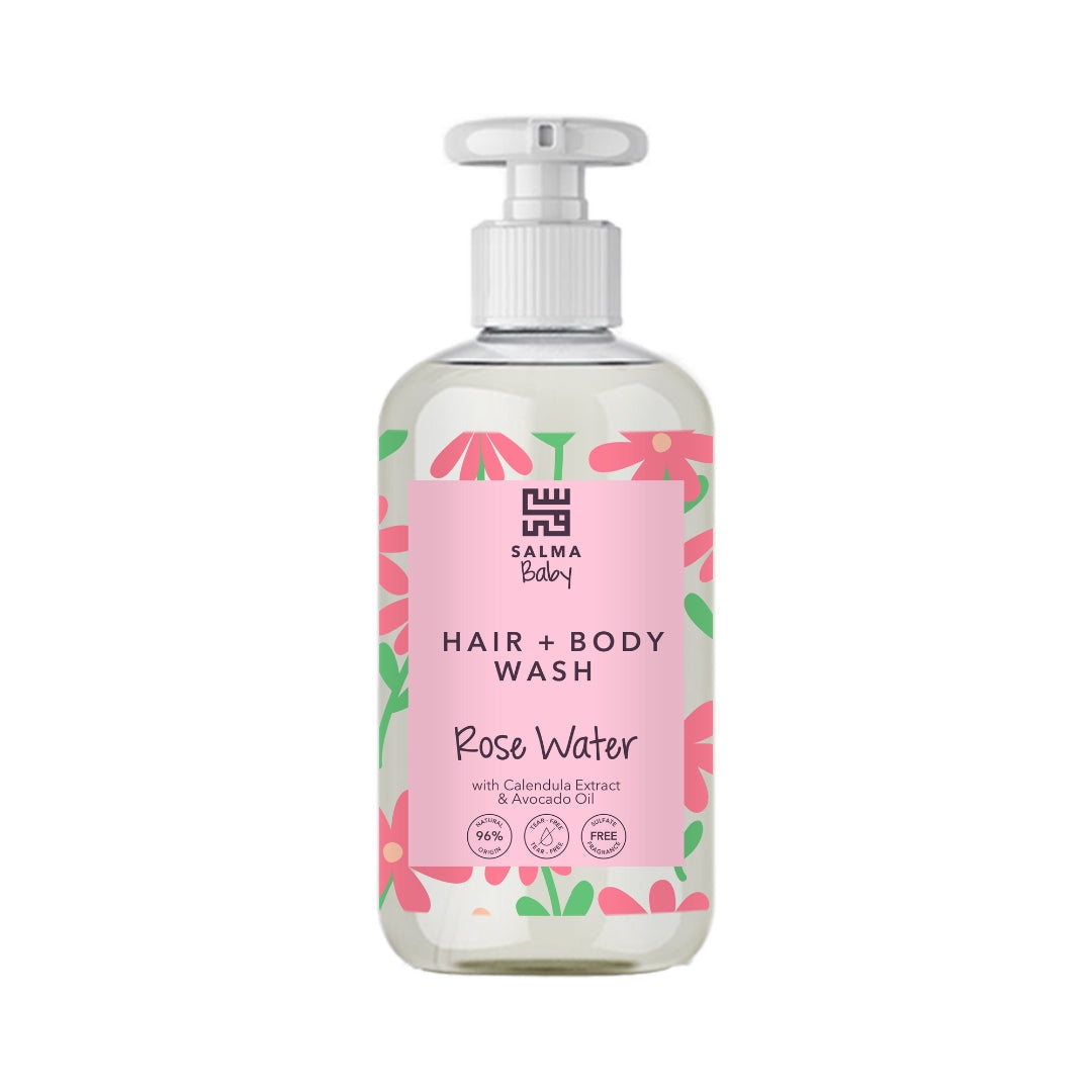 Baby Hair & Body Wash Rose Water