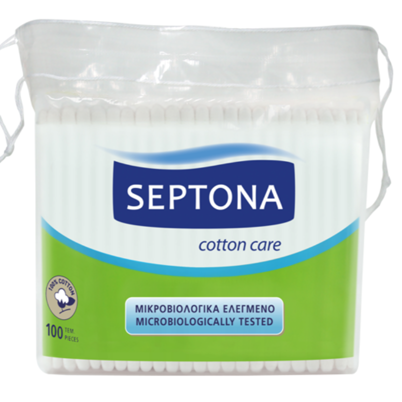 Septona 100 Cotton Buds In Plastic Bag - Medaid