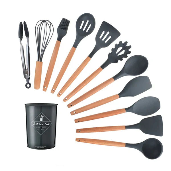 12pcs Silicone Cooking Utensil - Medaid