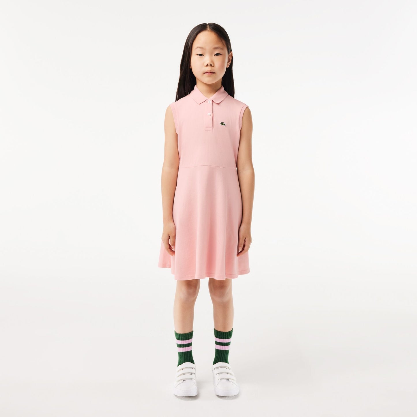 Girls’ Lacoste Fit and Flare Stretch Piqué Polo Dress - EJ5297 - Medaid International