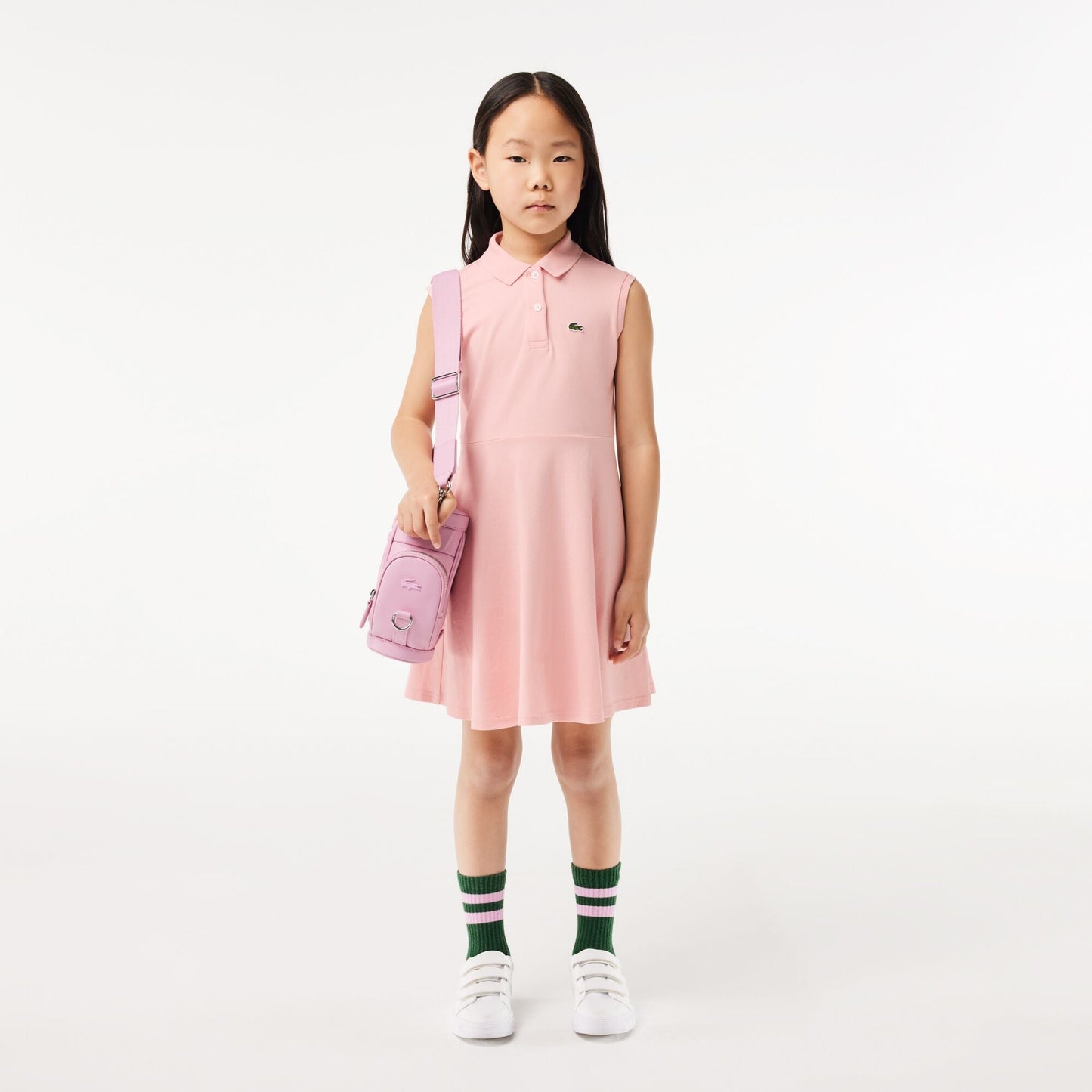 Girls’ Lacoste Fit and Flare Stretch Piqué Polo Dress - EJ5297 - Medaid International
